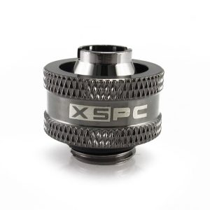 XSPC G1/4 to 3/8 ID 5/8 OD Compression Fitting V2 - Black Chrome : image 2
