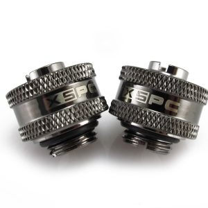 XSPC G1/4 to 3/8 ID 5/8 OD Compression Fitting V2 - Black Chrome : image 3