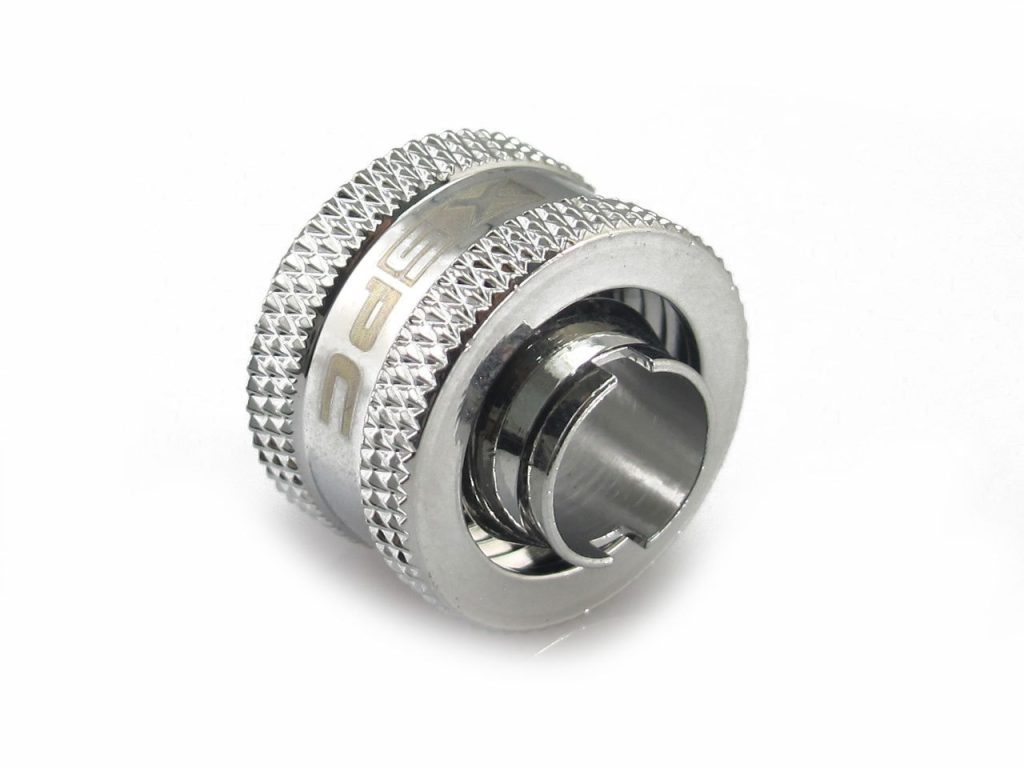 XSPC G1/4 to 3/8 ID 1/2 OD Compression Fitting V2 - Chrome