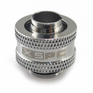 XSPC G1/4 to 3/8 ID 1/2 OD Compression Fitting V2 - Chrome