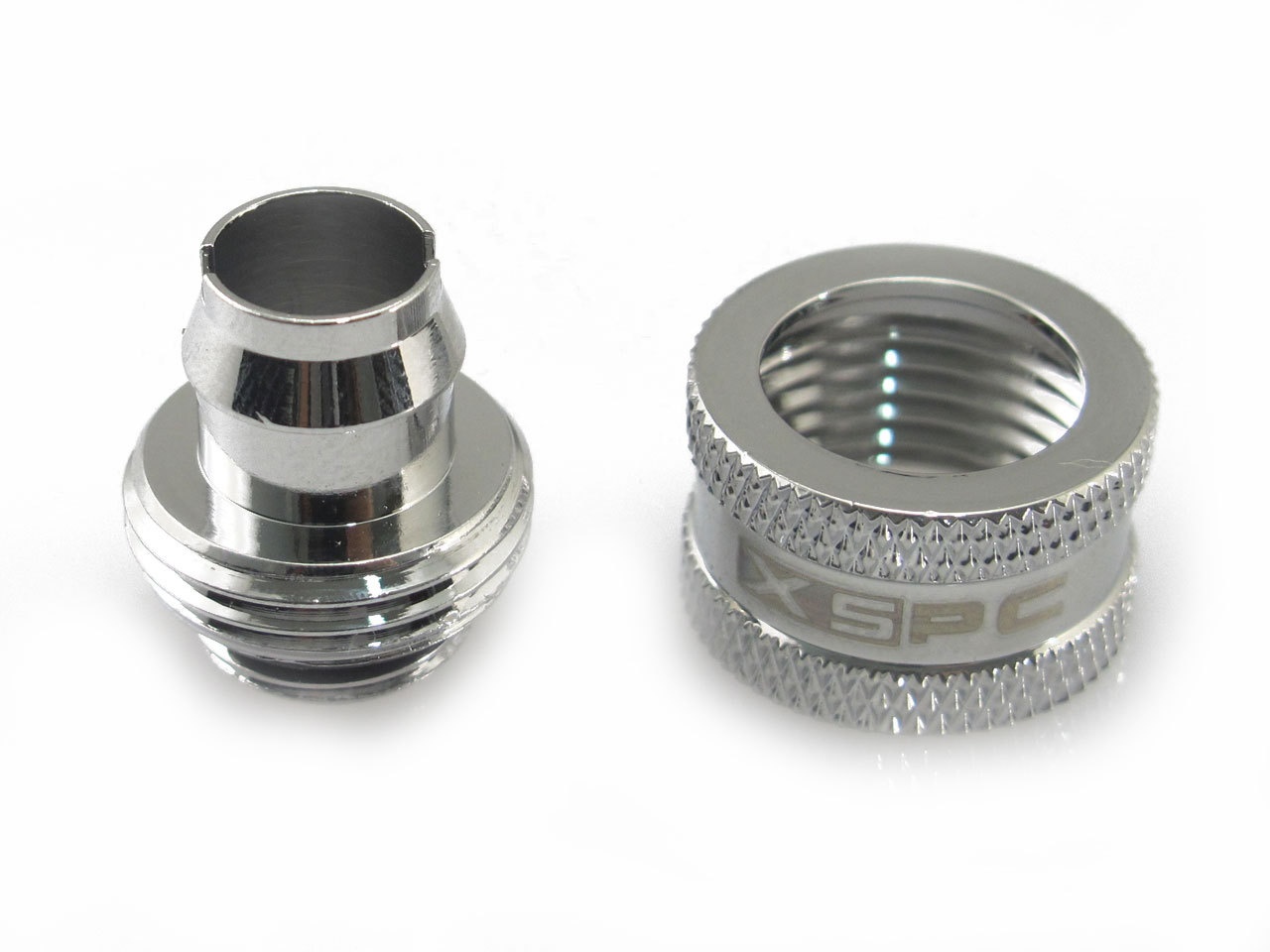 XSPC G1/4 to 3/8 ID 1/2 OD Compression Fitting V2 - Chrome
