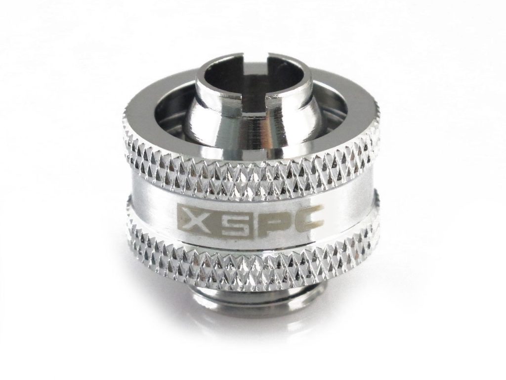 XSPC G1/4 to 3/8 ID 5/8 OD Compression Fitting V2 - Chrome