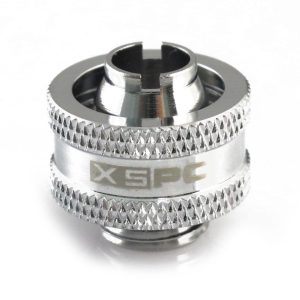 XSPC G1/4 to 3/8 ID 5/8 OD Compression Fitting V2 - Chrome