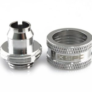XSPC G1/4 to 3/8 ID 5/8 OD Compression Fitting V2 - Chrome
