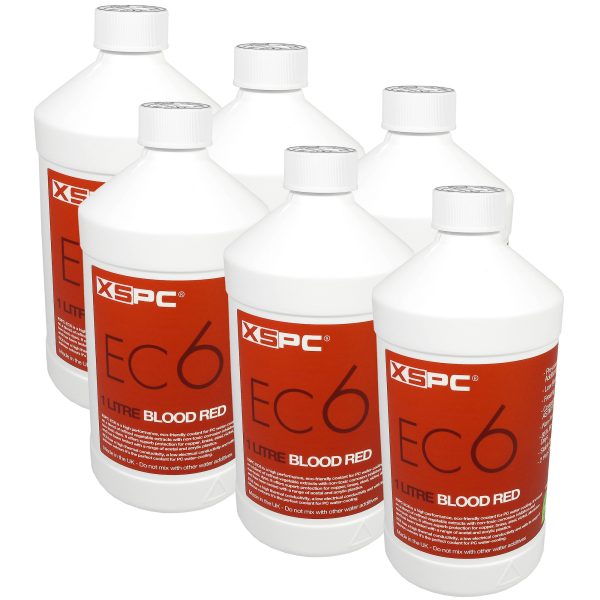 XSPC EC6 Premix Coolant – Blood Red (6 Pack)