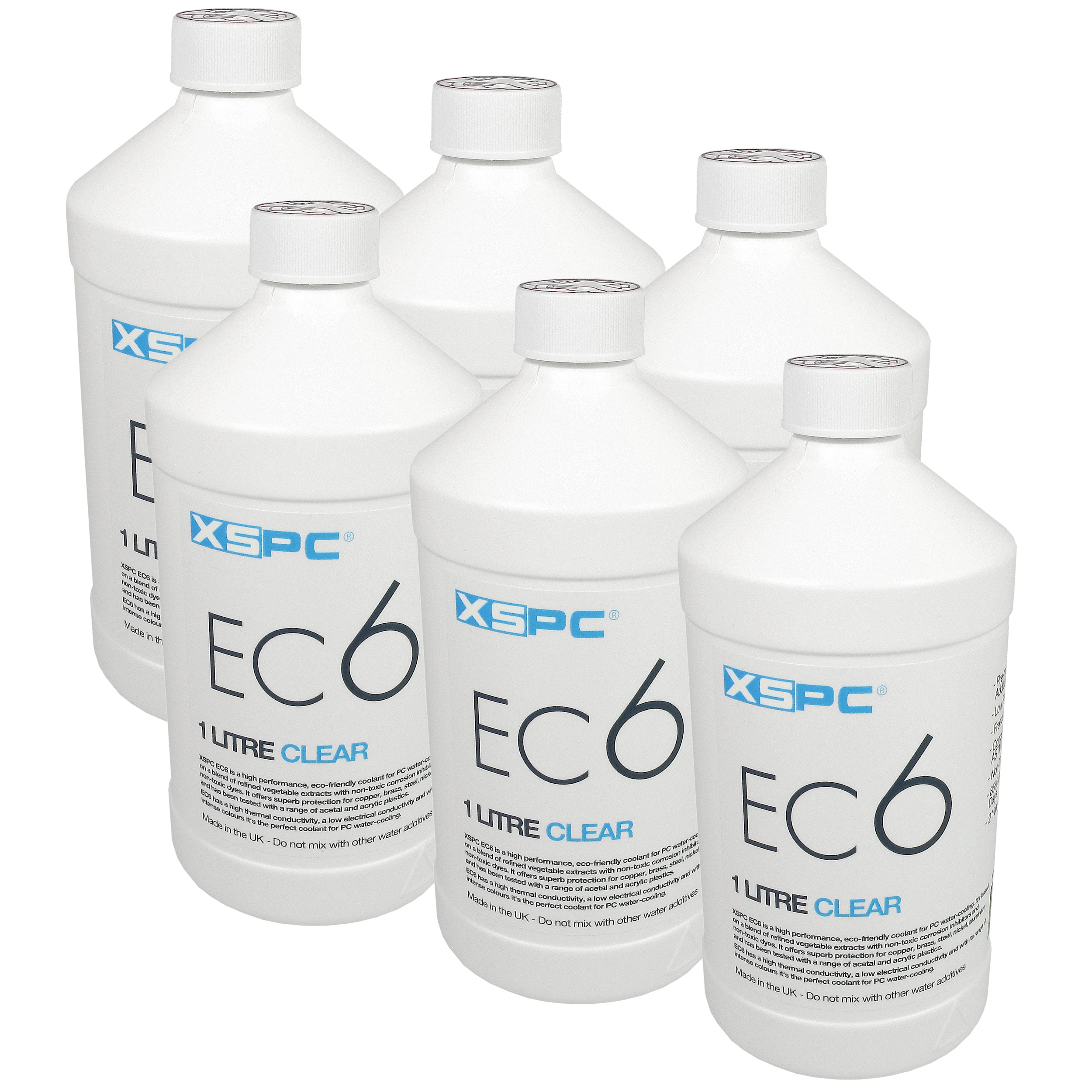 XSPC EC6 Premix Coolant - Clear (6 Pack)
