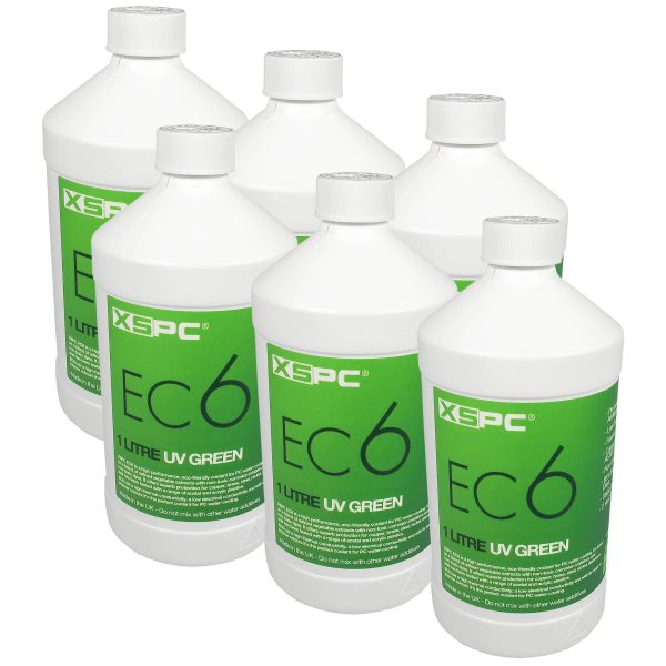 XSPC EC6 Premix Coolant – UV Green (6 Pack)