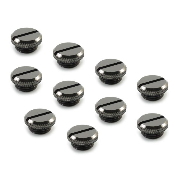 XSPC G1/4 Blank Plug V2 – Black Chrome (10 Pack)