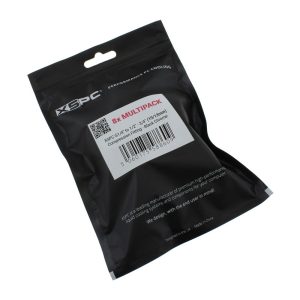 XSPC G1/4 to 1/2 ID 3/4 OD Compression Fitting V2 - Black Chrome (8 Pack)