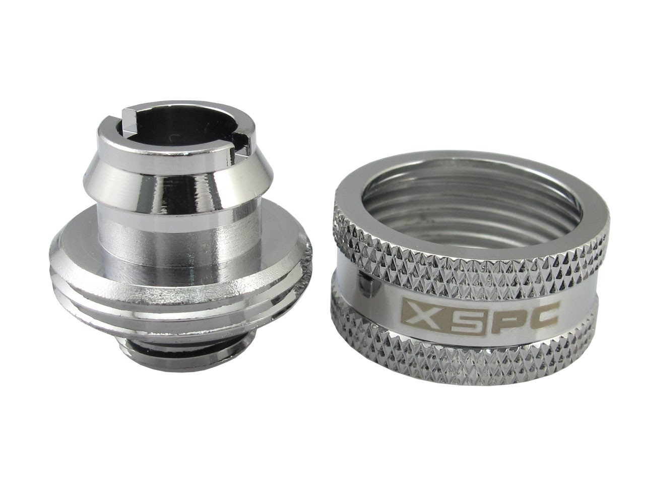 XSPC G1/4 to 1/2 ID 3/4 OD Compression Fitting V2 - Chrome (8 Pack)