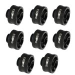 XSPC G1/4 to 1/2 ID 3/4 OD Compression Fitting V2 - Matte Black (8 Pack)