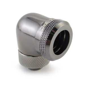 XSPC G1/4 to 14mm Rigid Tubing - 90 Rotary Fitting V2 (Black Chrome) : image 2