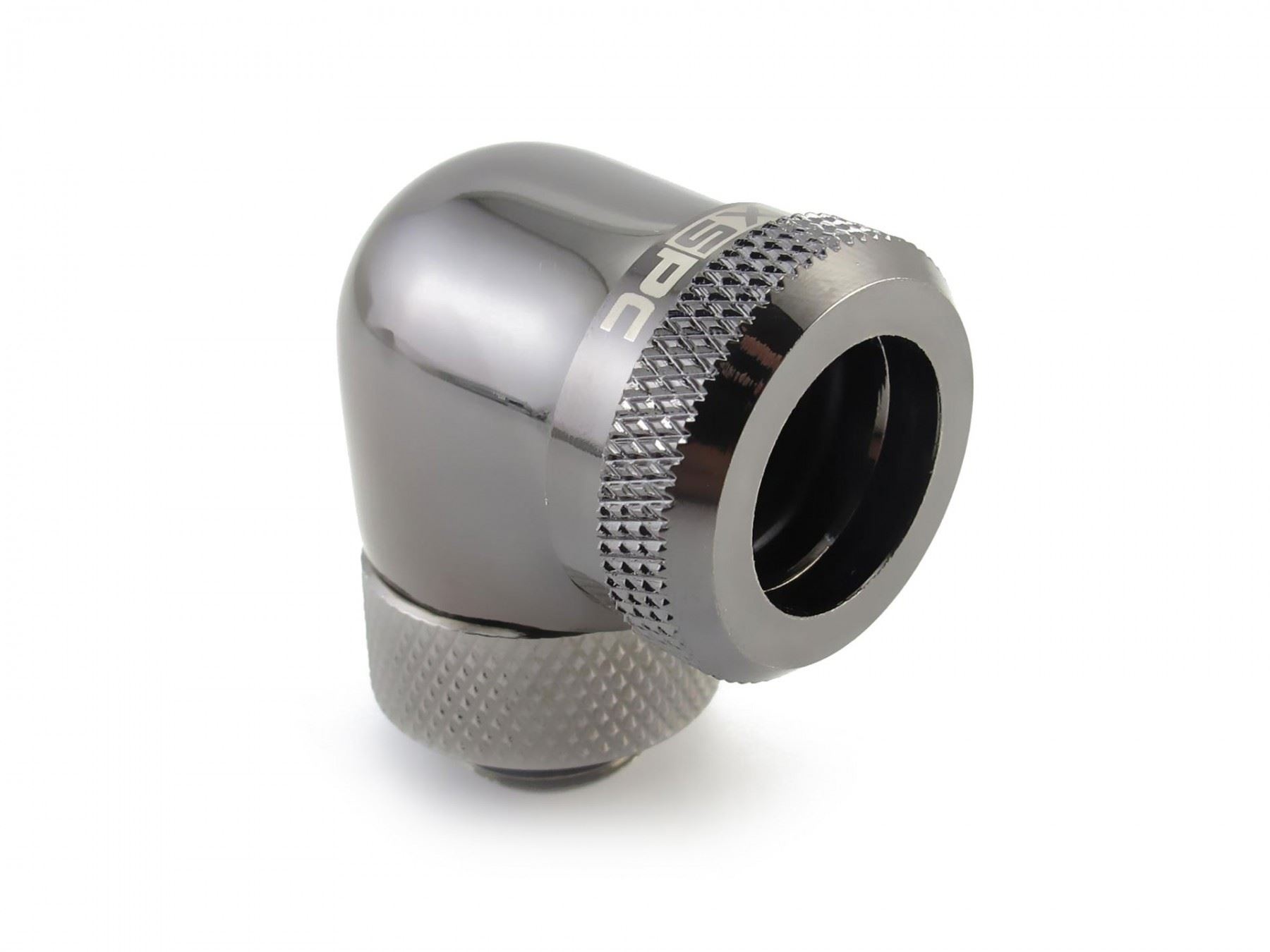 XSPC G1/4 to 14mm Rigid Tubing - 90 Rotary Fitting V2 (Black Chrome) : image 2