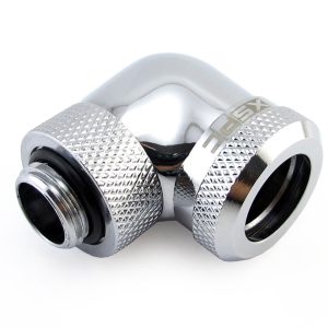 XSPC G1/4 to 14mm Rigid Tubing - 90 Rotary Fitting V2 (Chrome)