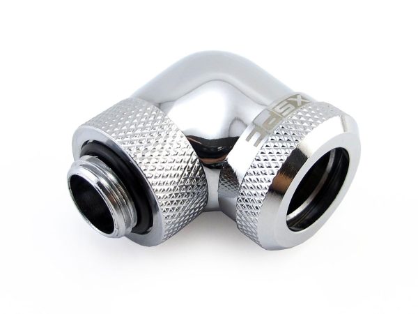XSPC G1/4 to 14mm Rigid Tubing – 90 Rotary Fitting V2 (Chrome)