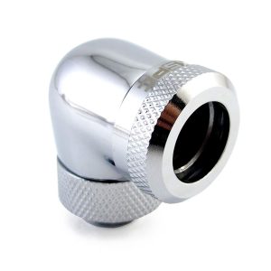 XSPC G1/4 to 14mm Rigid Tubing - 90 Rotary Fitting V2 (Chrome)
