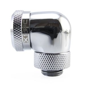 XSPC G1/4 to 14mm Rigid Tubing - 90 Rotary Fitting V2 (Chrome)