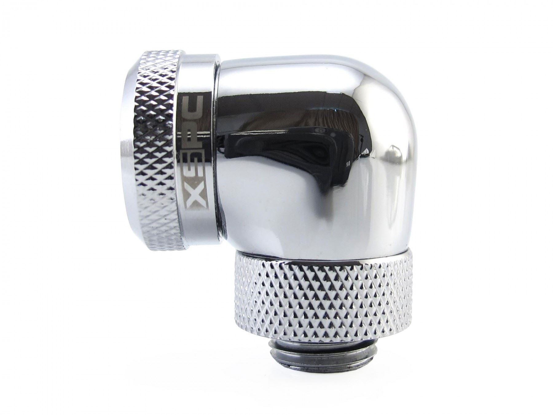 XSPC G1/4 to 14mm Rigid Tubing - 90 Rotary Fitting V2 (Chrome)
