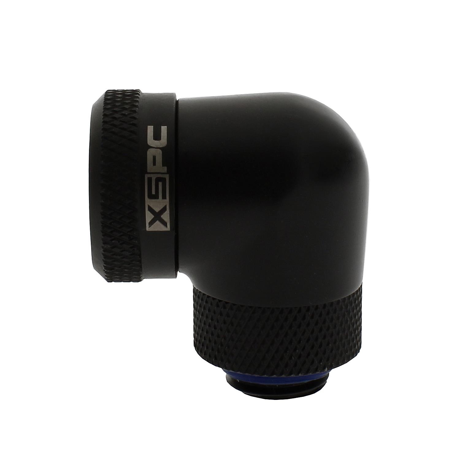 XSPC G1/4 to 14mm Rigid Tubing - 90 Rotary Fitting V2 (Matt Black) : image 2