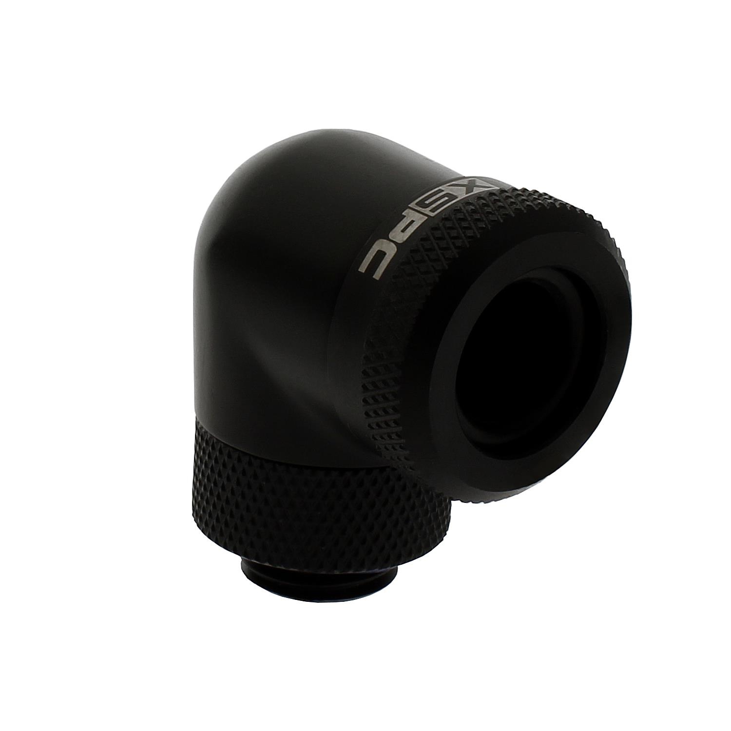 XSPC G1/4 to 14mm Rigid Tubing - 90 Rotary Fitting V2 (Matt Black) : image 3