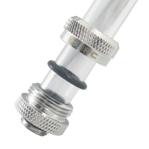 XSPC G1/4 to 14mm Rigid Tubing Triple Seal Fitting - Chrome (8 Pack)