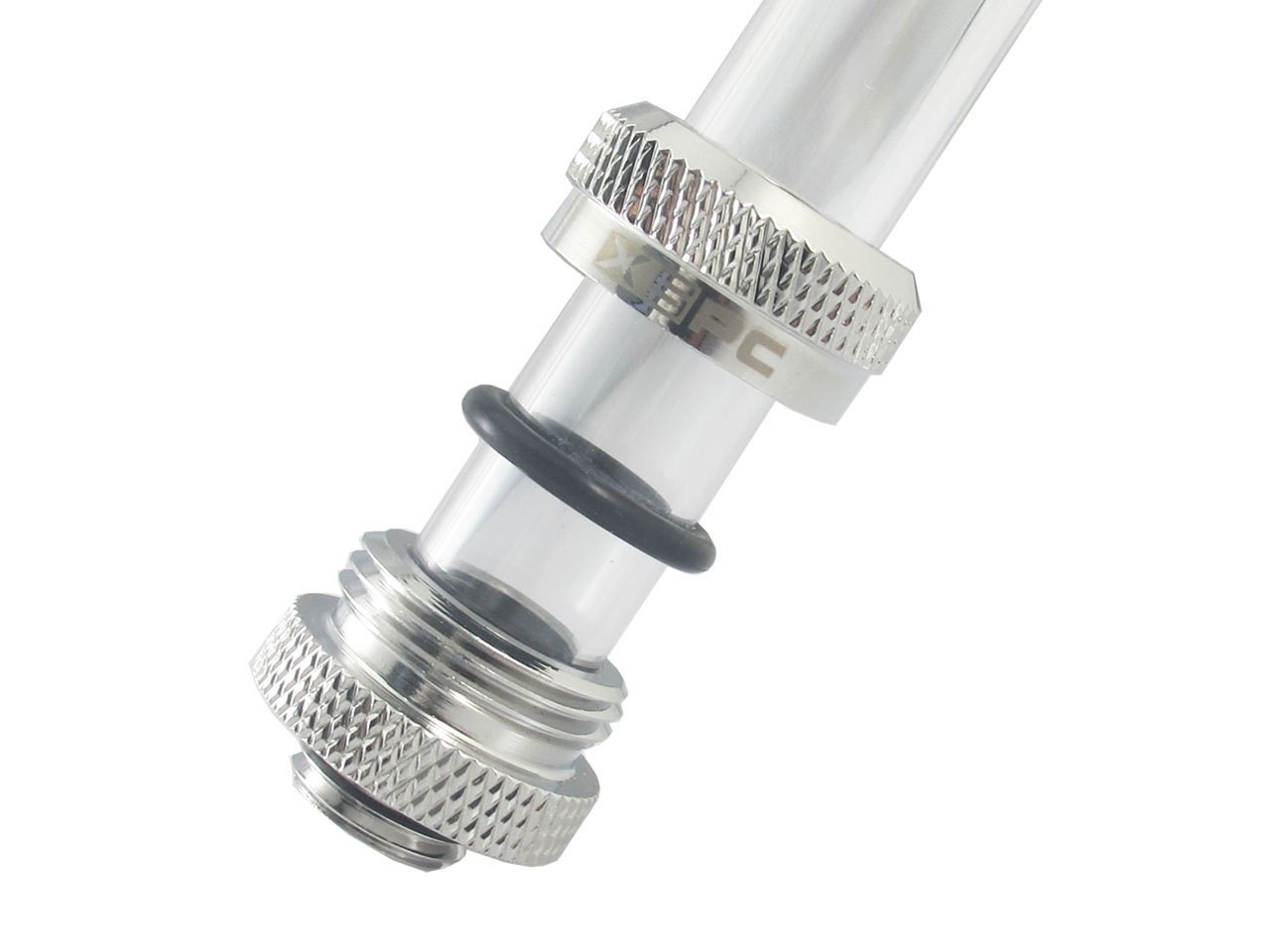 XSPC G1/4 to 14mm Rigid Tubing Triple Seal Fitting - Chrome (8 Pack)