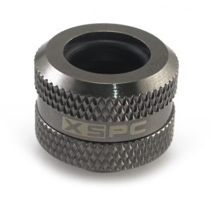 XSPC G1/4 to 14mm Rigid Tubing Triple Seal Fitting - Black Chrome (8 Pack)
