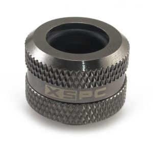 XSPC G1/4 to 14mm Rigid Tubing Triple Seal Fitting - Black Chrome