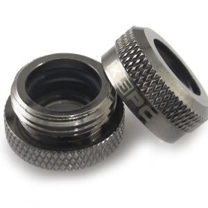 XSPC G1/4 to 14mm Rigid Tubing Triple Seal Fitting - Black Chrome