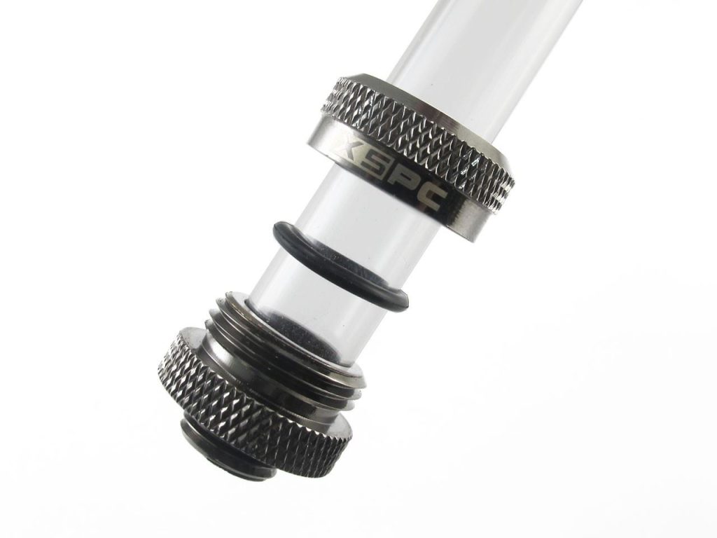 XSPC G1/4 to 14mm Rigid Tubing Triple Seal Fitting - Black Chrome