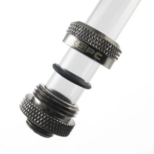XSPC G1/4 to 14mm Rigid Tubing Triple Seal Fitting - Black Chrome