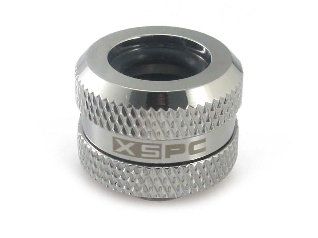 XSPC G1/4 to 14mm Rigid Tubing Triple Seal Fitting - Chrome (8 Pack)