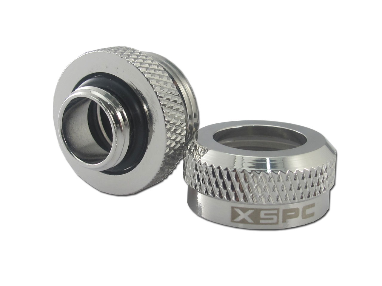 XSPC G1/4 to 14mm Rigid Tubing Triple Seal Fitting - Chrome (8 Pack)