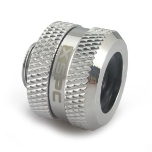XSPC G1/4 to 14mm Rigid Tubing Triple Seal Fitting - Chrome