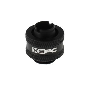 XSPC G1/4 to 3/8 ID 1/2 OD Compression Fitting V2 - Matte Black (8 Pack)
