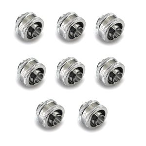XSPC G1/4 to 3/8 ID 5/8 OD Compression Fitting V2 - Chrome (8 Pack)