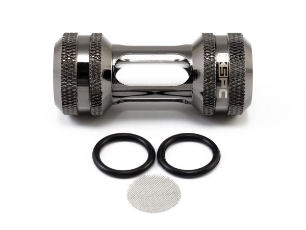 XSPC G1/4 Inline Filter (Black Chrome)
