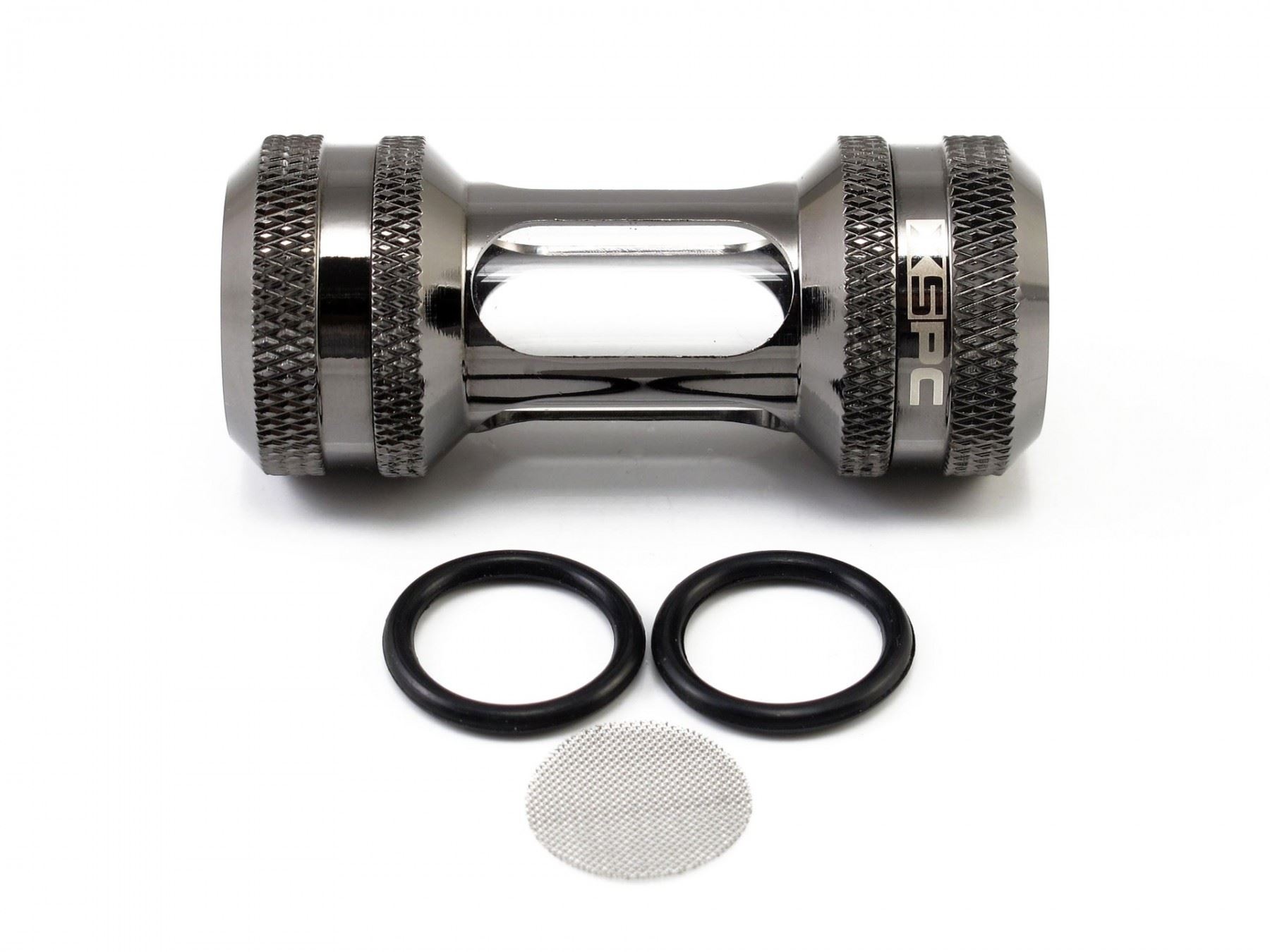 XSPC G1/4 Inline Filter (Black Chrome)