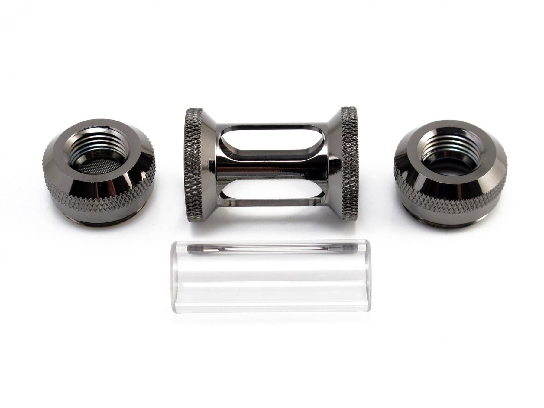 XSPC G1/4 Inline Filter (Black Chrome)