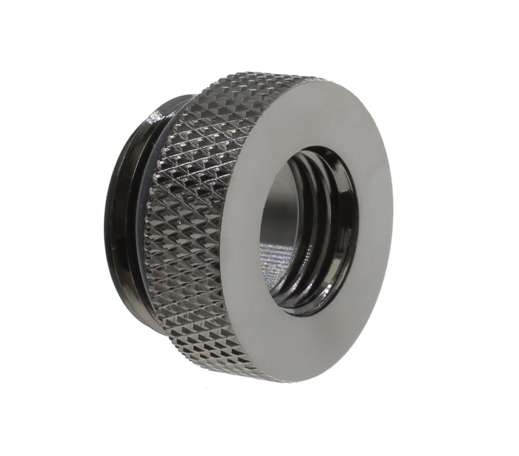 XSPC M20x1.5 to G1/4 Reservoir Fill Cap Adapter (Black Chrome) : image 1