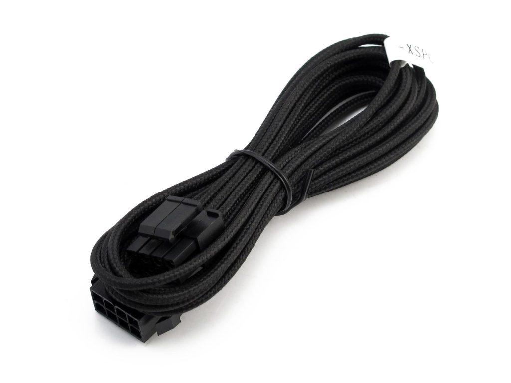 XSPC Premium Sleeved 4+4 EPS Extension Cable (Black)