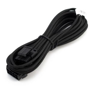 XSPC Premium Sleeved 4+4 EPS Extension Cable (Black)