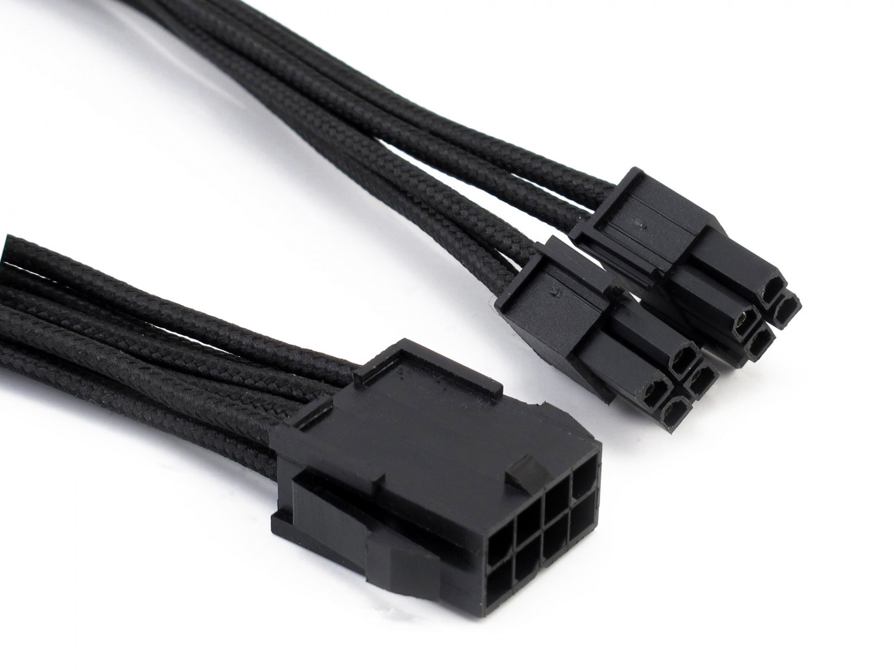XSPC Premium Sleeved 4+4 EPS Extension Cable (Black)