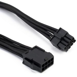 XSPC Premium Sleeved 4+4 EPS Extension Cable (Black)
