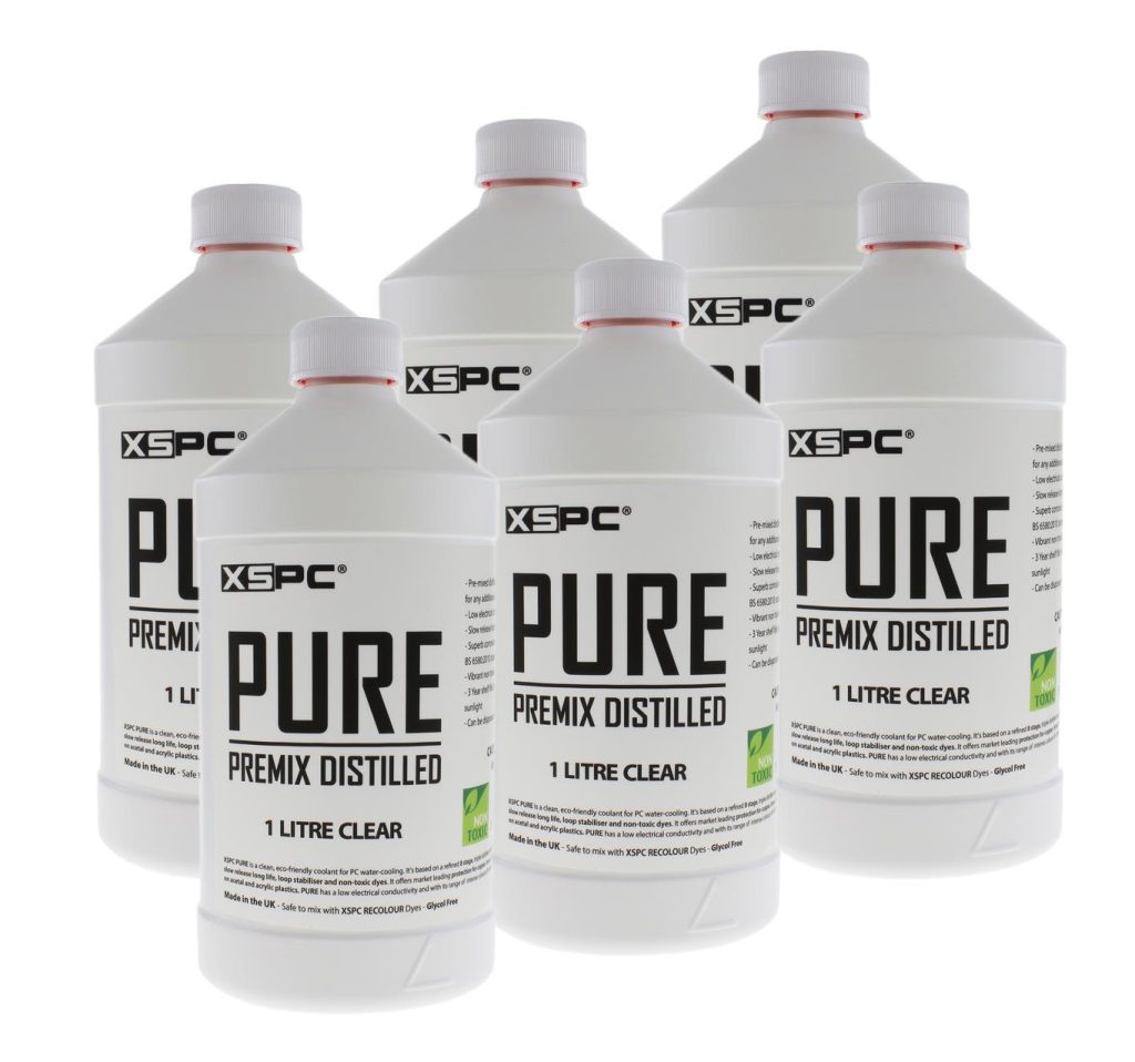 XSPC PURE Premix Distilled Coolant - Clear (6 Pack)