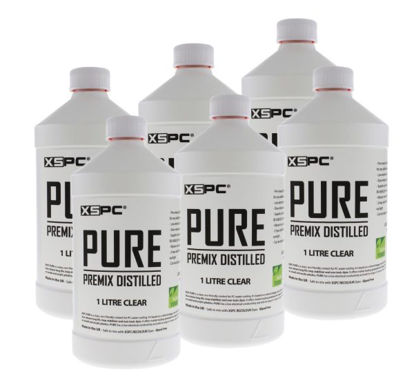 XSPC PURE Premix Distilled Coolant – Clear (6 Pack)