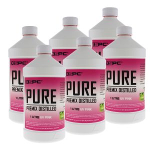 XSPC PURE Premix Distilled Coolant - UV Pink (6 Pack)