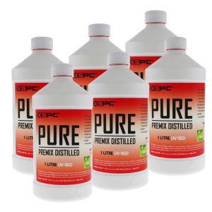 XSPC PURE Premix Distilled Coolant - UV Red (6 Pack)