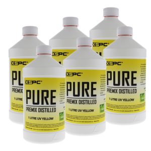 XSPC PURE Premix Distilled Coolant - UV Yellow (6 Pack)