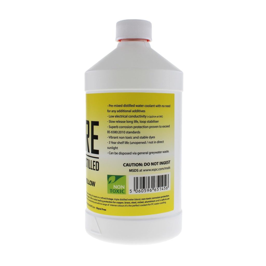 XSPC PURE Premix Distilled Coolant - UV Yellow (6 Pack)